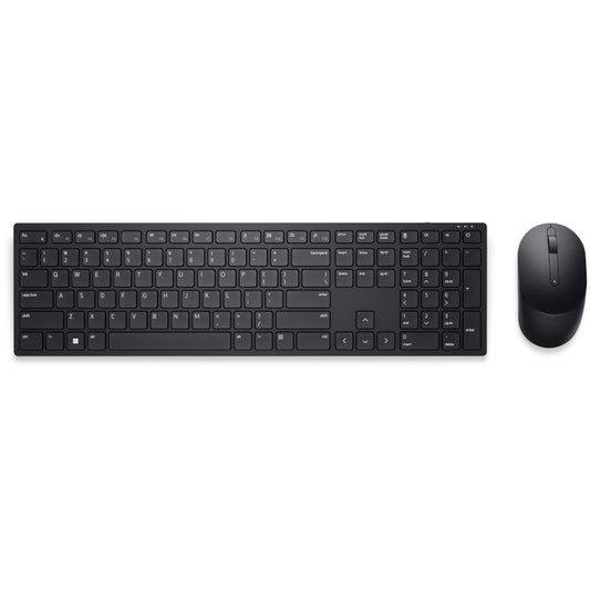 Dell KM5221W Pro Black keyboard and mouse set on a white background