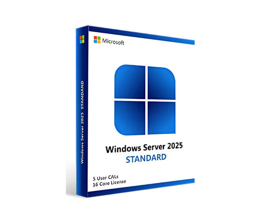 Windows Server 2025 Standard,No Media, WS2022 Std Downgrade w/DVD Media,Multi Lang, Customer Kit