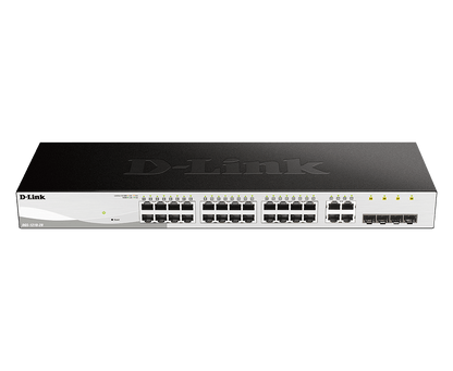 D-Link 28-Port Gigabit Smart Managed Switch; 24 port 10/100/1000Base-T ports + 4 SFP ports