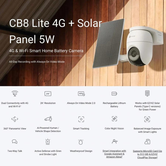 EZVIZ CB8 4G + WI-FI BATTERY CAMERA KIT