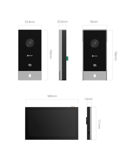 HP5 1080P WIFI VIDEO INTERCOM KIT-2 WIRE