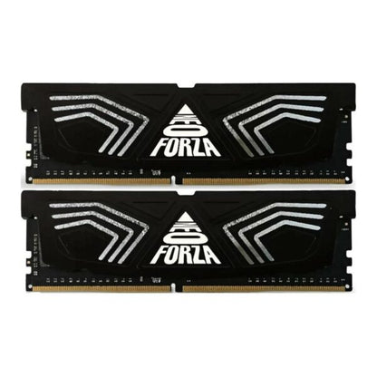 Two black RAM modules with white 'FORZA' logo on a white background
