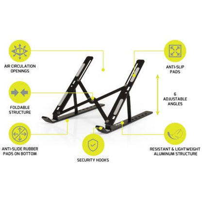 Port Connect Travel Foldable Notebook Stand