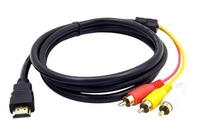 M-Link HDMI to RCA Cable 1.5M – Gold Plated Connectors for HDTV and Home Theatre – HDMRCA