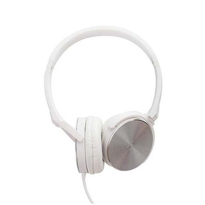 HEADPHONE WITH MIC WHITE AND SILVER