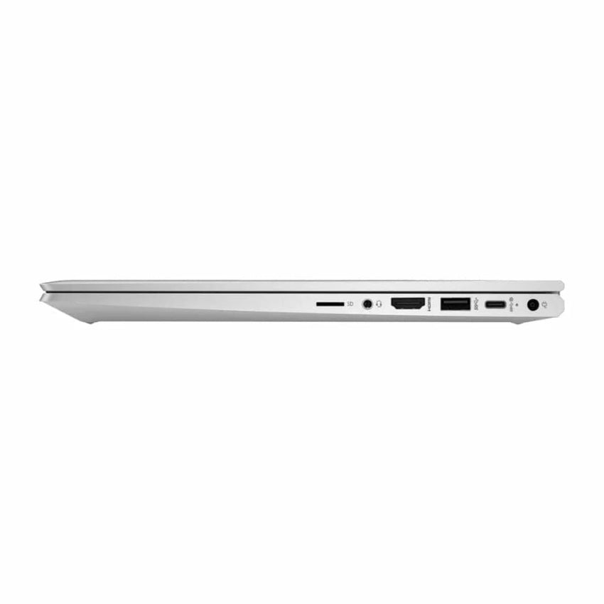 Right side view of the HP ProBook x360 435 G10 Laptop showing the MicroSD slot, AUX, HDMI, USB, USB-C and power ports