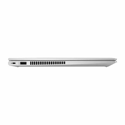 Left side view of the HP ProBook x360 435 G10 Laptop showing the kensington slot, usb port and ventilation grill. 