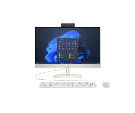 HP ProOne 240 G10 AiO NT Core i5 1334 16GB (1x16GB) DDR4 512GB M.2 SSD Value 23.8 inch AG FHD LED UWVA IPS 250 LCD Panel Win 11 Pro 64 Wi Fi 6 +BT 5.3 HP 125 Black Cellulose Fiber Packaging Wired KB+Mouse Combo HP 3 year NBD Onsite Desktop Supp