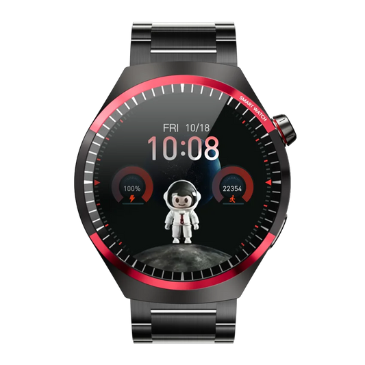 Kalobee SK39 Smartwatch with a black and red design on a white background