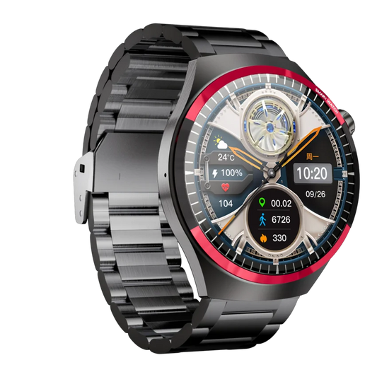 Kalobee SK39 Smartwatch with a metallic band on a white background