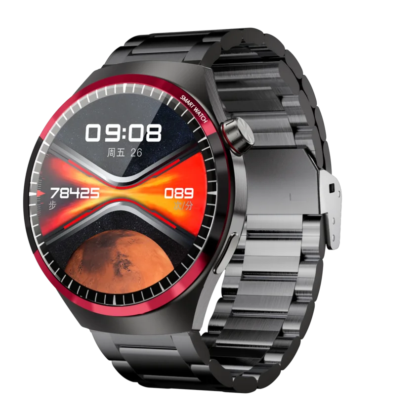 Kalobee SK39 Smartwatch with a metallic band on a white background