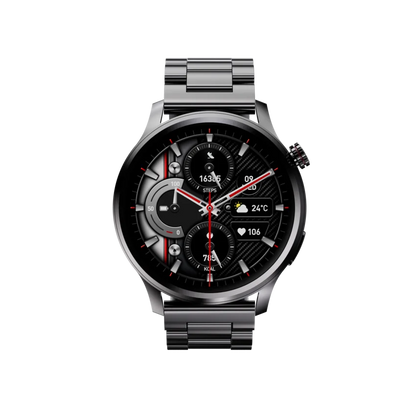 Kalobee SK51 Business Smartwatch with a black display and metal band on a white background