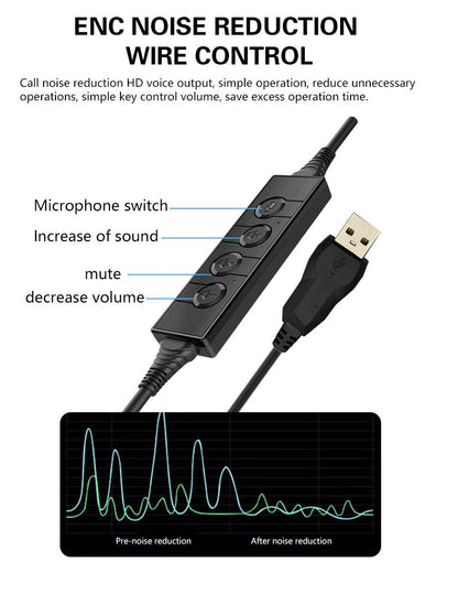 KOMC GT200 USB RGB ENC Noise Reduction Gaming Headset