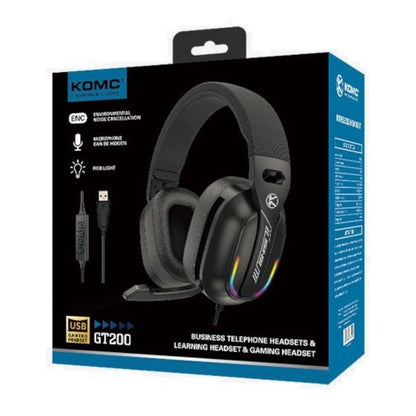KOMC GT200 USB RGB ENC Noise Reduction Gaming Headset