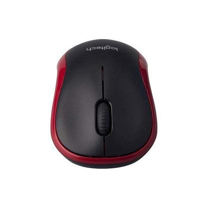 Logitech Wireless Mouse M185 (RED) Nano USB receiver 3 buttons optical tracking with wheel 10m range