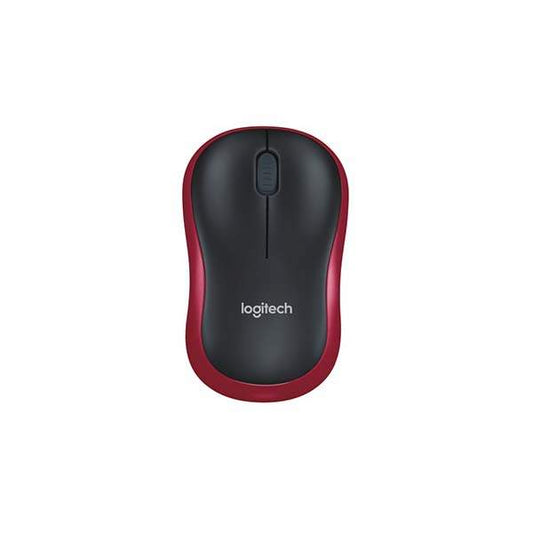 Logitech Wireless Mouse M185 (RED) Nano USB receiver 3 buttons optical tracking with wheel 10m range