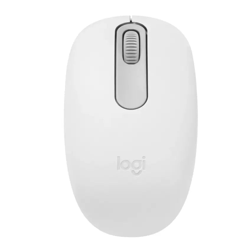 White Logitech M196 Bluetooth Wireless Mouse with Logitech logo on a white background