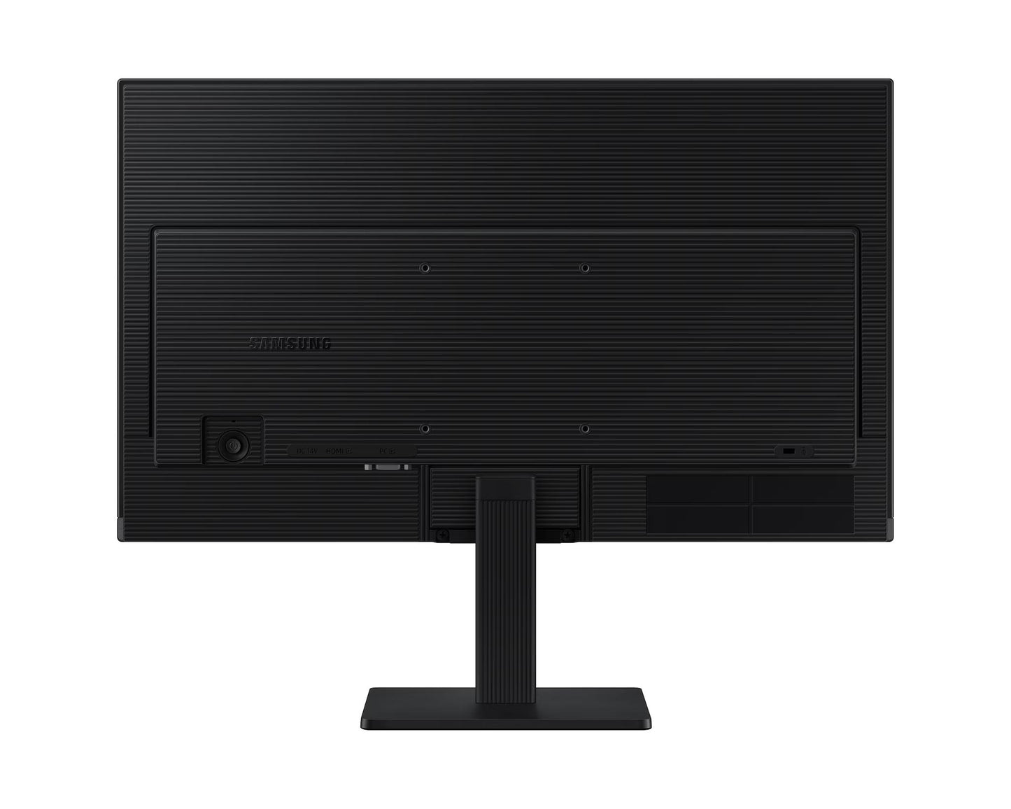 Black computer monitor on a white background