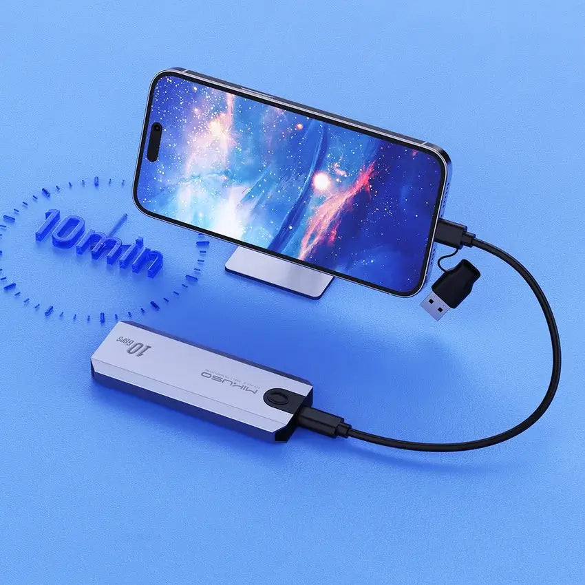 Mikuso ECS-023 USB-C M.2 SATA SSD Enclosure | Portable NGFF (M.2 SATA) External SSD Case