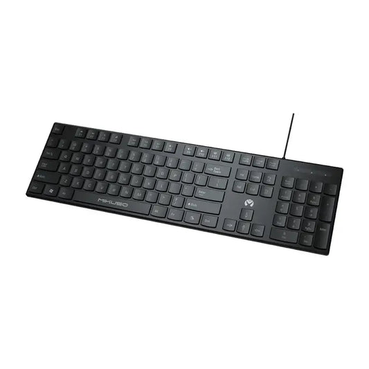 Black Mikuso KB-052U Wired USB Keyboard on a white background