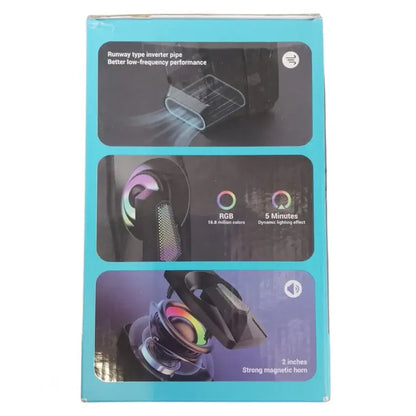 Mikuso MS-059 RGB USB Gaming Desktop Speakers | Stereo 2.0 Speaker System with RGB Lighting