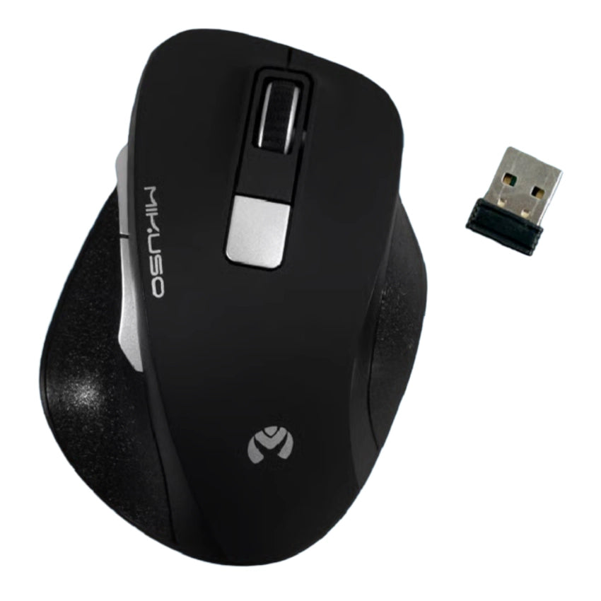 Mikuso MOS-102 Wireless Mouse 6 Button 1600 DPI – 2.4GHz USB, Ergonomic Design