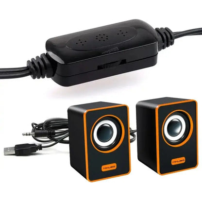 Mikuso SPK-049 USB Wired Stereo Speakers | Dual 3W Desktop Speakers with Volume Control