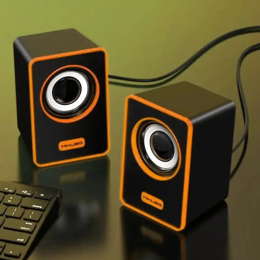 Mikuso SPK-049 USB Wired Stereo Speakers | Dual 3W Desktop Speakers with Volume Control