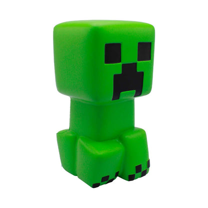 Angled view of the Green Minecraft Creeper Mighty Mega Squishme on a white background