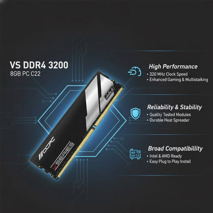 OCPC VS DDR4 3200 8GB CL22 UDIMM 1.2V 22-22-22-52 Desktop Memory Module MMV8GD432C22U