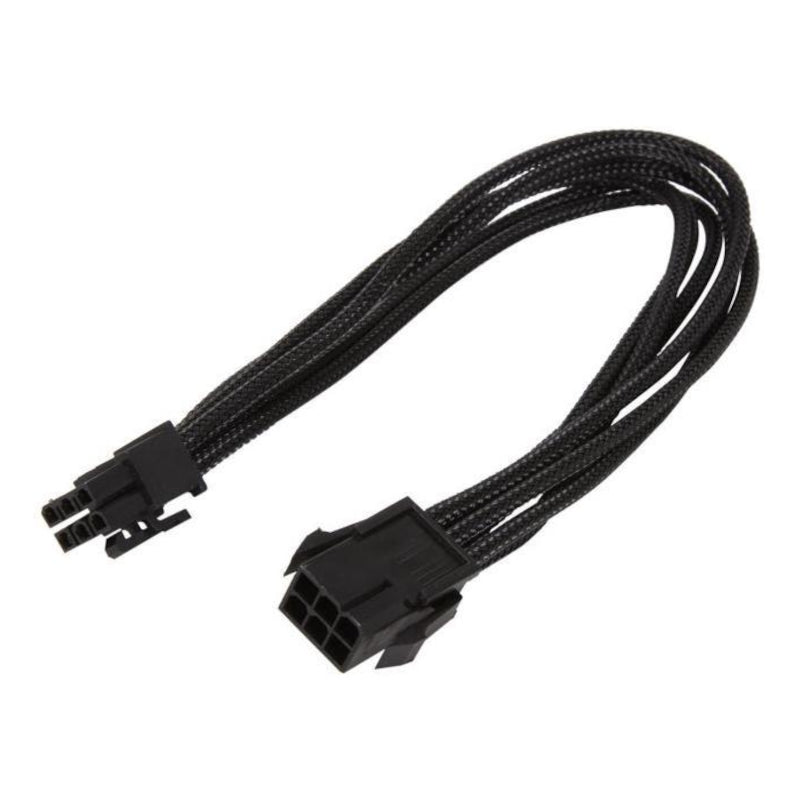 6-Pin Female to 6+2-Pin Male PCI-E Power Adapter Cable – 20cm