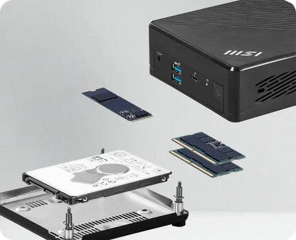 MSI computer hardware components on a gray background