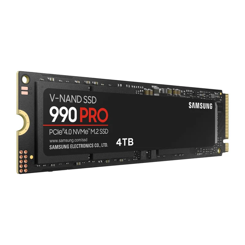 SAMSUNG MZ-V9P4T0BW 990 PRO 4 TB NVMe SSD - Read Speed up to 7450 MB/s; Write Speed to up 6900 MB/s; Random Read up to 1400000 I