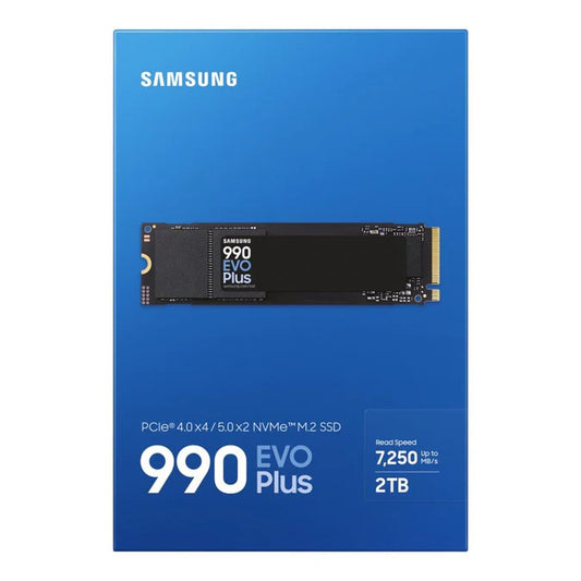 SAMSUNG MZ-V9S2T0BW 990 EVO Plus 2TB NVMe SSD - Read Speed up to 7250 MB/s; Write Speed to up 6300 MB/s; Random Read up to 1 000