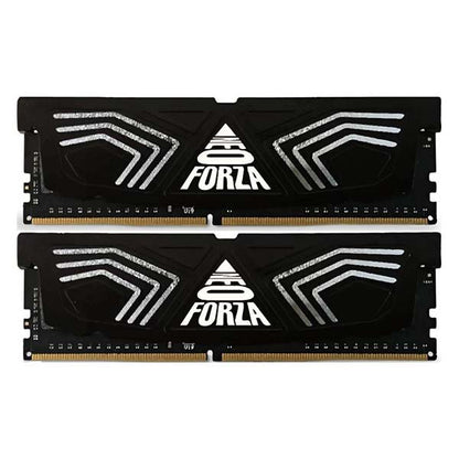 Two black RAM modules with 'FORZA' branding on a white background