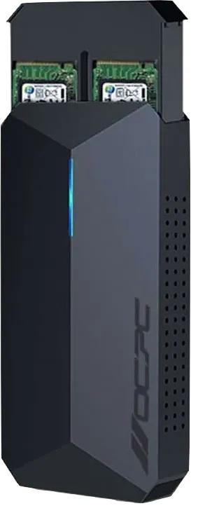 OCPC OCAZZM2ECSD Azzurro Duo M.2 SSD USB-C Enclosure – Dual NVMe
