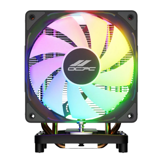 Colorful OCPC ICE 120 RGB CPU cooling fan with RGB lighting on a white background