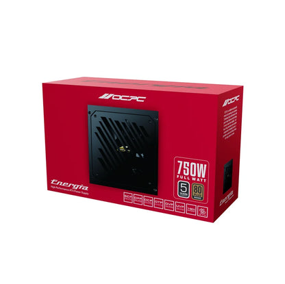 OCPC BZ750 750W 80+ Bronze Power Supply – Non-Modular, ATX, Dual EPS, 120mm Fan