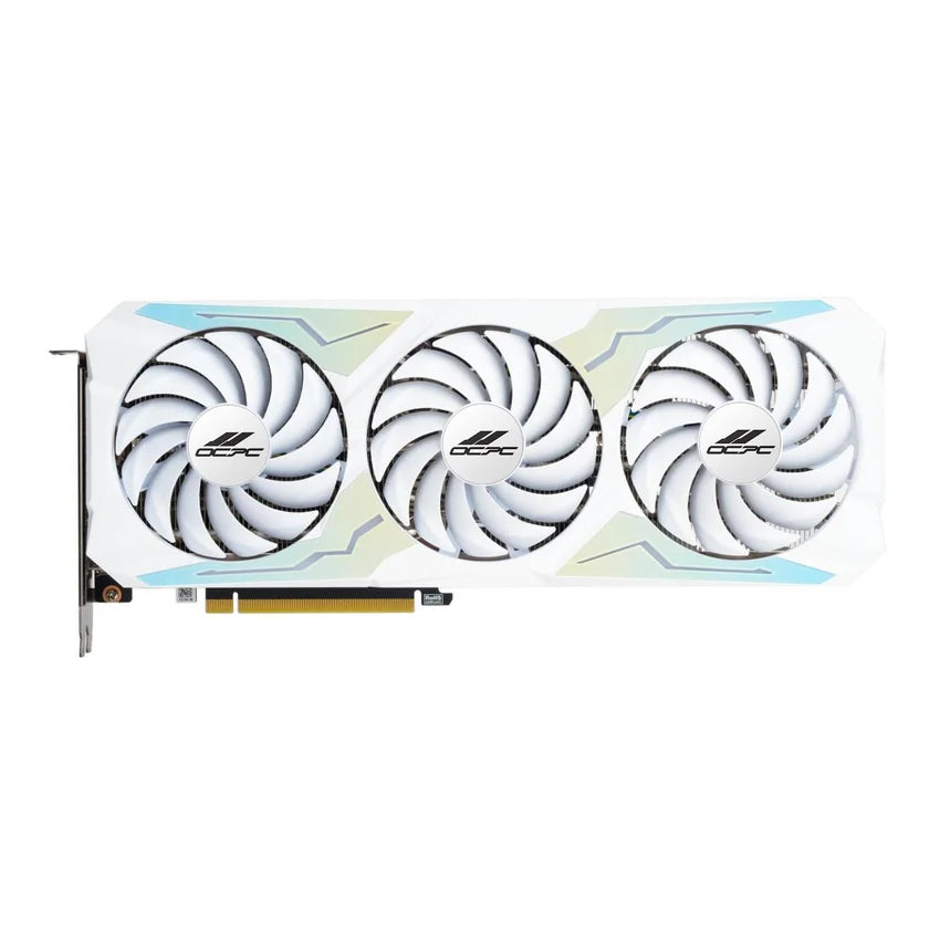 OCPC RTX 3070 TI Graphics card with three fans on a white background