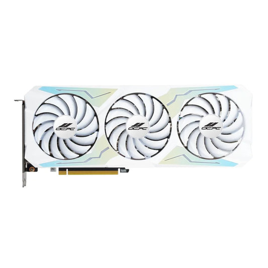 OCPC RTX 3070 TI Graphics card with three fans on a white background