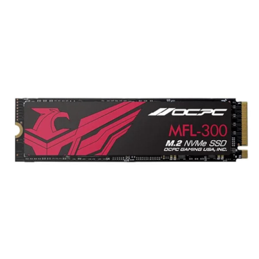 OCPC MFL-300 1TB M.2 NVMe SSD with red and white design on a white background