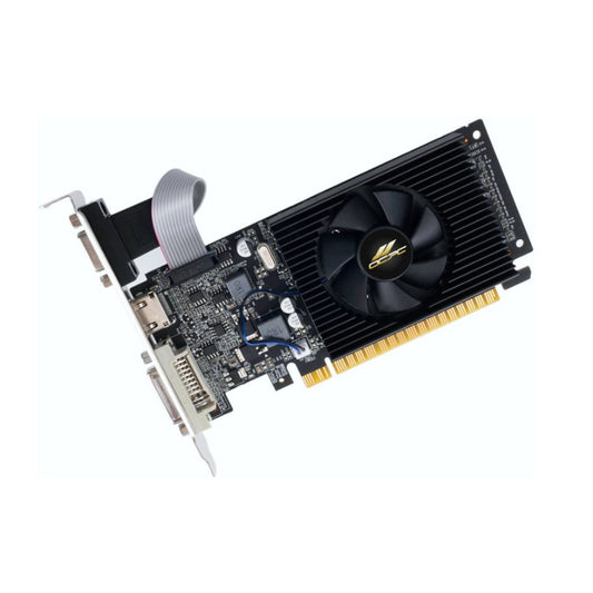 OCPC GT210 Computer graphics card with a fan on a white background