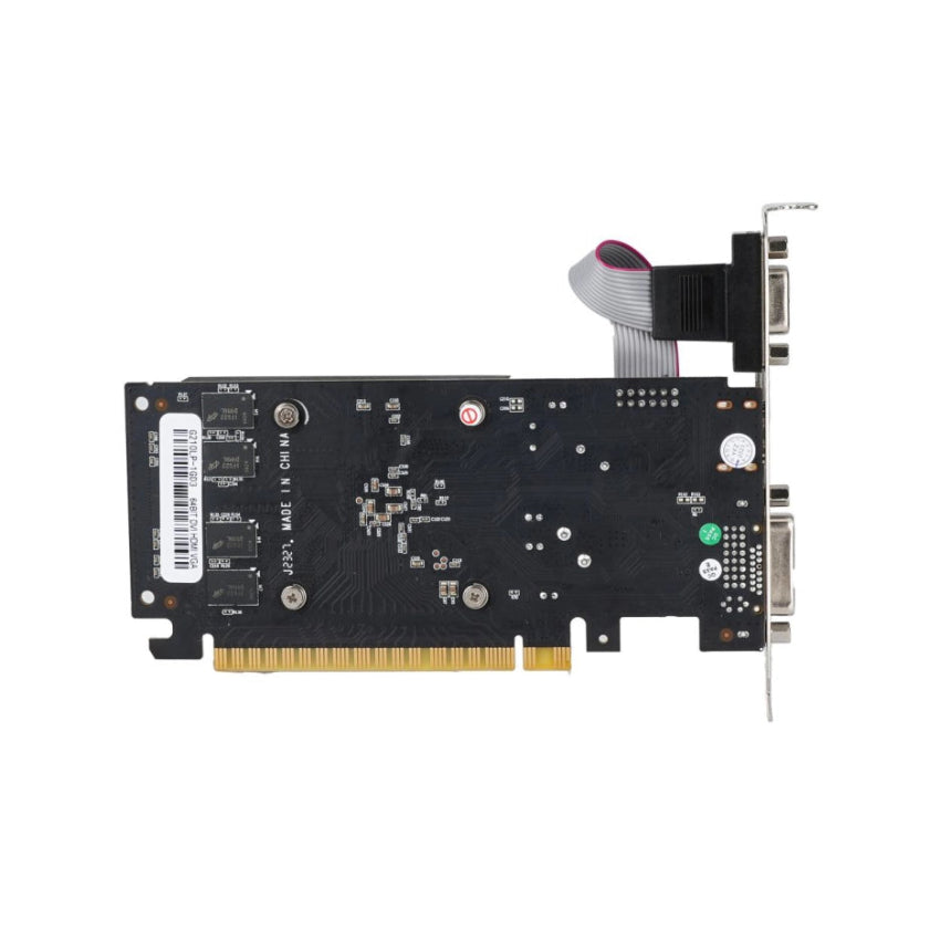 Rear view of the OCPC GT210 Computer graphics card on a white background