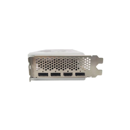 Port view of the OCPC Radeon RX 6700XT graphics card showing the 3 DisplayPort and 1 HDMI ports