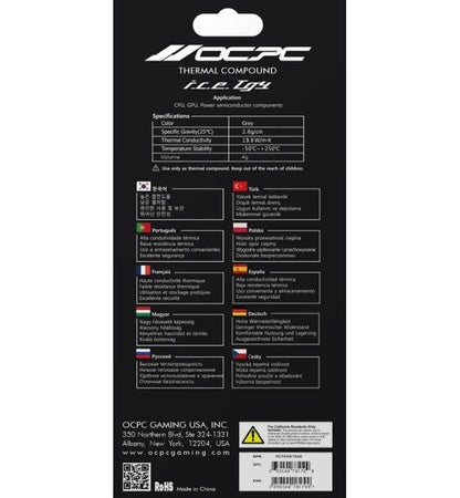 OCPC Ice TG-4 Thermal Paste – High-Performance CPU/GPU Cooler (4g) | 13.8W/mK