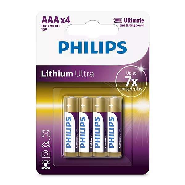 PHILIPS LITHIUM ULTRA AAA 4-BLISTER