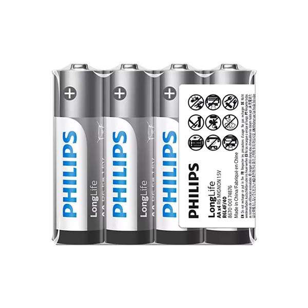 Philips Longlife AA 4 Battery Pack