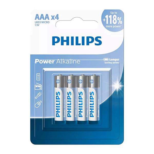 Philips Power Alkaline AAA Battery - 4 Pack
