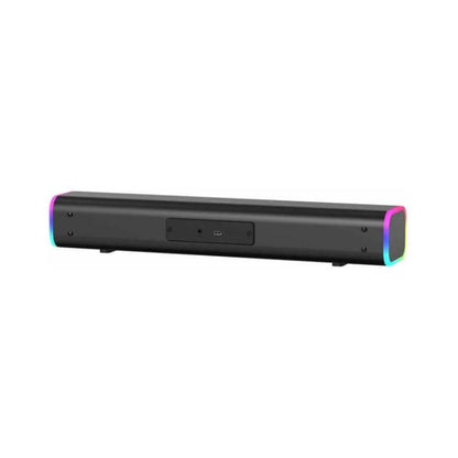 Rear view of the Philips TAB3100 Black 2.0ch soundbar with RGB lighting