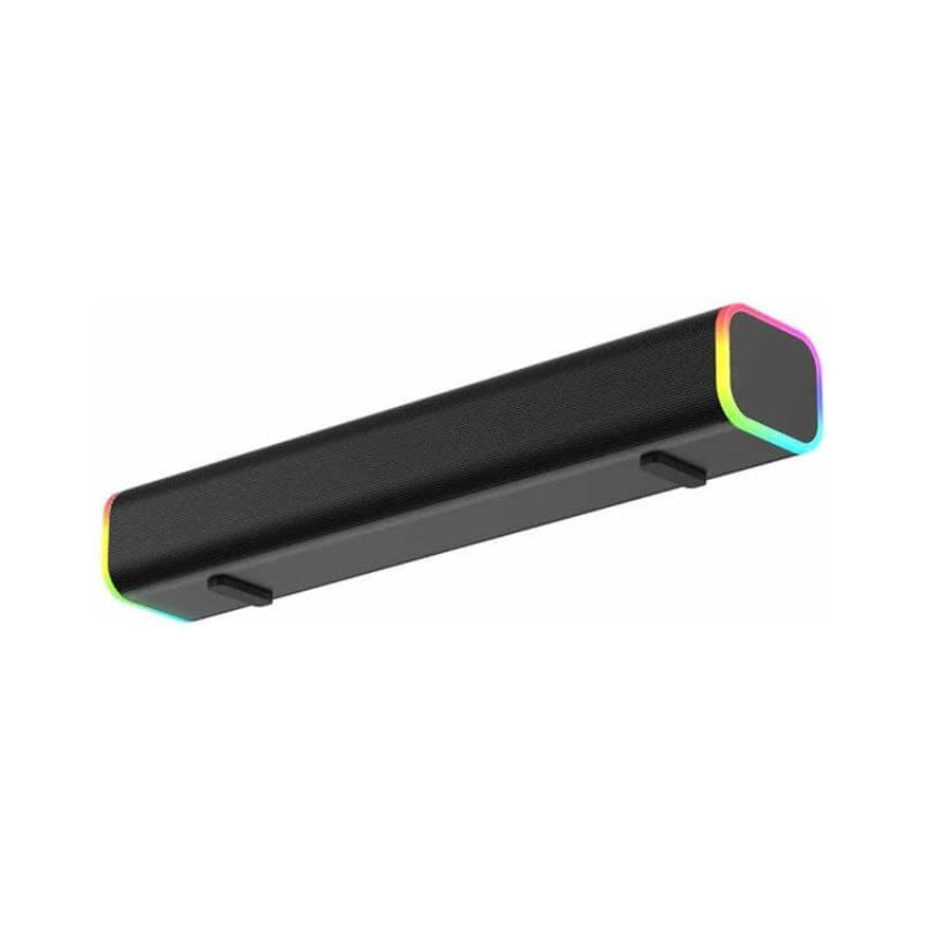 Bottom view of the Philips TAB3100 Black 2.0ch soundbar with rgb lighting